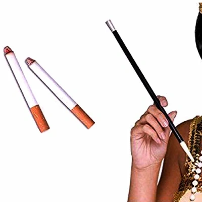 Image of Mega_Jumble 1920&#039;s Gatsby Flapper Kit 2 Fake Cigarettes &amp; 30cm Long Cigarette Holder Fancy Dress Costume Accessories