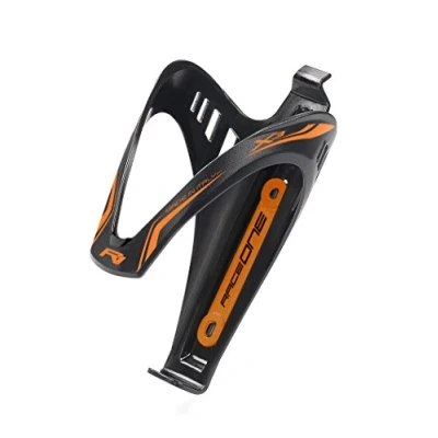 Image of RaceOne X3 Water Bottle Cage for Bicycle Bottles in Black/Orange Fluro