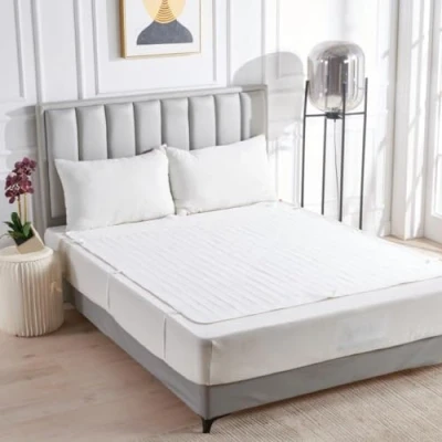 Image of LIZZIE JACOBS New Comfort Control Electric Blanket Heated Underblanket with 3 Heat Settings Machine Washable Fast Up Overheat Protection Easy Fit Straps (Hug Snug Fleece, Double)