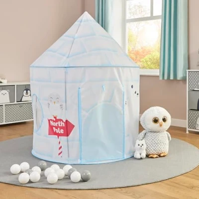 Image of Liberty House Toys Arctic Play Tent, Blue, Dia100 x H135 cm