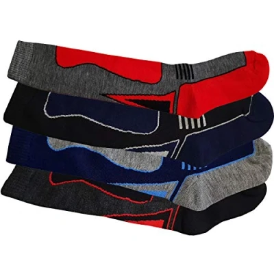Image of Britwear 4 x Boys Kid Children Thermal Ski Knee High Warm Wool Blend Socks Colour:Assorted Size:UK 9 12