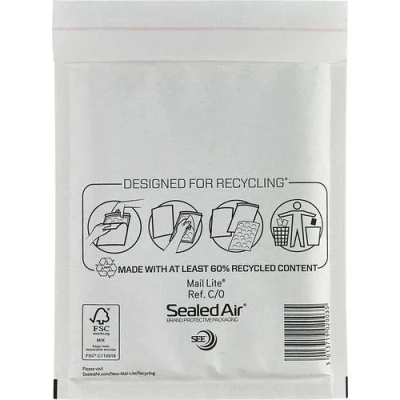 Image of Mail Lite 100 C/0 JL0 Padded Envelopes 150 x 210mm White 10 Boxes