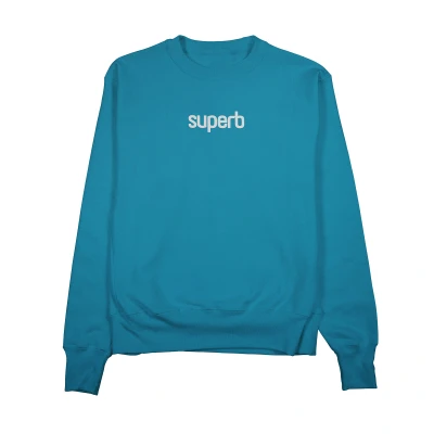 Image of Superb Oversize Hexaline WoMens sweatshirt Blue Size X Large
