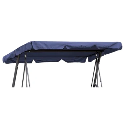 Image of QUICK STAR Hollywood Swing Roof Cover 210 x 145 cm Blue Waterproof Universal Replacement Garden 3 Seater UV 50
