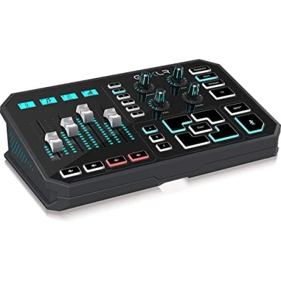 Image of TC Helicon GoXLR Revolutionary Online Broadcaster Platform with 4 Channel Mixer, Motorized Faders, Sound Board and Vocal Effects Supports Windows 7, 8, 10 &amp; 11 Black