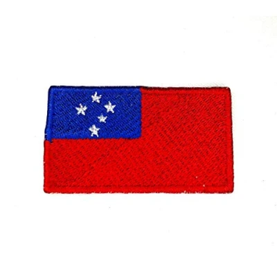 Image of Samoa National Country Flag Iron Sew on Embroidered Patch