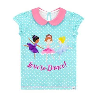 Image of Harry Bear Girls Ballerina Princess T Shirt Blue Age 4 to 5 Years