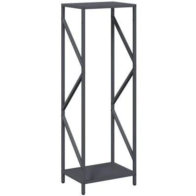Image of vidaXL Firewood Rack Anthracite 34x25x100 cm Cold rolled steel