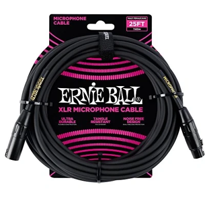 Image of Ernie Ball 25 ft Male/Female XLR Microphone Cable