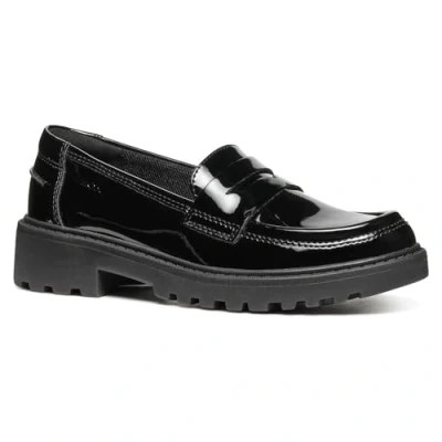 Image of Geox J Casey Girl C Moccasin, Black, 3.5 UK