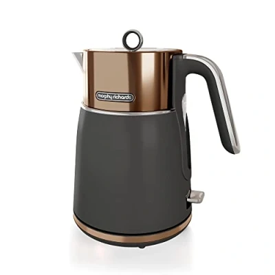 Image of Morphy Richards Signature Opulent Jug Kettle, 1.5L, 3KW Rapid Boil, Removable Filter, 360 Cordless Base, Steel Body, Copper, 100742