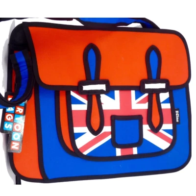 Image of zdz Union Jack Cartoon Bag, red
