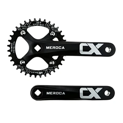 Image of SURIEEN 36T Crankset, Mountain Bike 170mm Single Speed Crankset MTB Crank Arm Set with 104 BCD Chainring