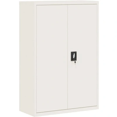 Image of vidaXL File Cabinet White 90x40x140 cm Steel