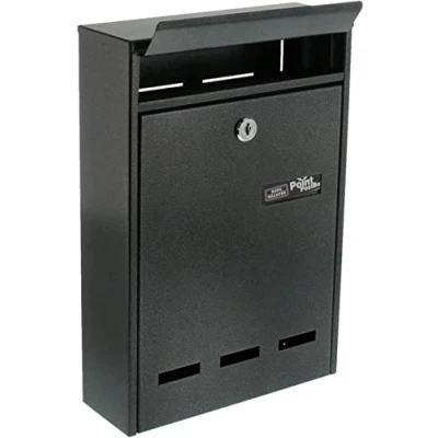 Image of BURG WÄCHTER, Group Mailbox, Slot Size A5, Galvanised Steel, Pocket 5871 E, Aged Grey