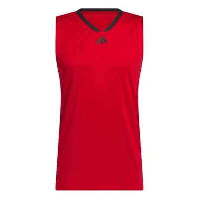 Image of adidas Men&#039;s Basketball Legends Tank, Team Power red 2/Black, XL