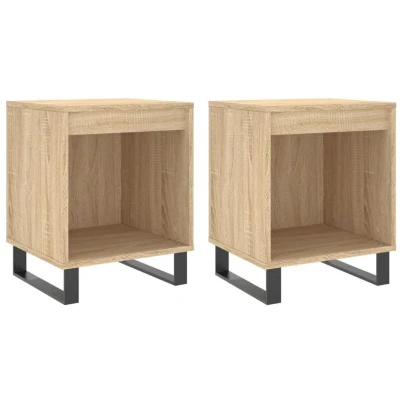 Image of vidaXL Bedside Cabinets 2 pcs Sonoma Oak 40x35x50 cm