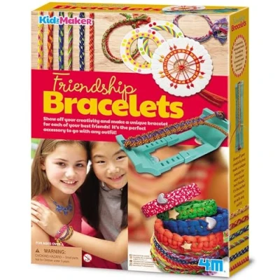 Image of 4M 404728 Friendship Bracelets Craft Kit, Multi Colour