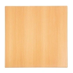 Image of Bolero Pre drilled Square Tabletop Beech Effect 600mm