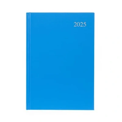 Image of Collins Essential 2025 Business Diary A4 Day to a Page Planner with Leathergrain Hardback Cover Light Blue ESSA41.57 25