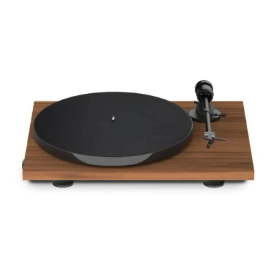 Image of Pro Ject E1 BT, Plug &amp; Play Entry Level Record Player with switchable phono stage and BT5.0 wireless transmission, 33/45 electronic speed switch (Walnut)