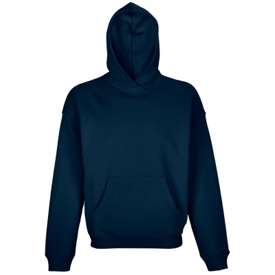 Image of SOLS Unisex Adult Connor Organic Oversized Hoodie (French Navy) Cotton Size Large