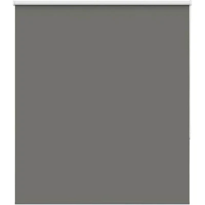 Image of vidaXL Roller Blind Blackout Grey 135x130 cm Fabric Width 131.6 Polyester