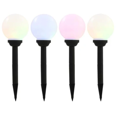Image of vidaXL Outdoor Solar Lamps 4 pcs LED Spherical 15 cm RGB