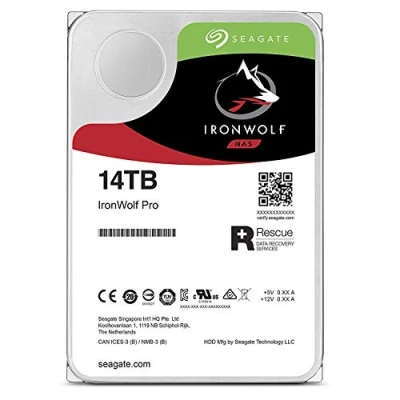 Image of Seagate IronWolf Pro 14 TB NAS RAID Internal Hard Drive 7,200 RPM SATA 6 Gb/s 3.5 inch (ST14000NE0008)