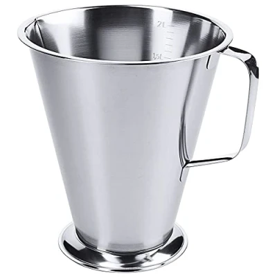 Image of Stainless Steel Measuring Jug 2.2Ltr Kitchen Cooking Mug Cup Creamer Pitcher