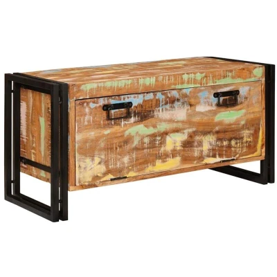 Image of vidaXL Shoe Cabinet Brown 90 x 38 45 cm Solid reclaimed wood