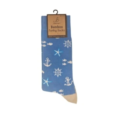 Image of Bartleby Mens Funky Bamboo Socks Nautical Size 6 11