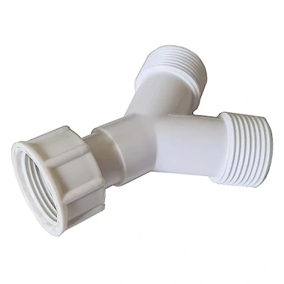 Image of Washing Machine Y Piece Connector BSP 3/4 Splitter Cold Water Feed Tap Manifold Twin Hose Pipe