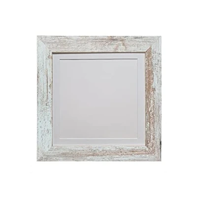 Image of FRAMES BY POST Metro Picture Photo Frame Distressed White with Mount 12 x Image Size 8 Inch