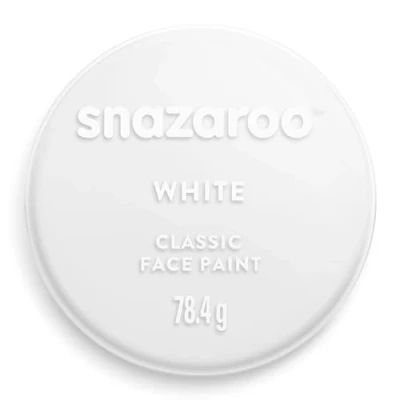 Image of Snazaroo Classic Face and Body Paint for Kids Adults, White Colour, Water Based, Easily Washable, Non Toxic, Makeup, Painting Parties, Ages 3+