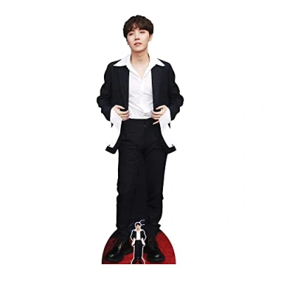 Image of CS961 J Hope Jung Ho seok, Bangtan Boys Black Jacket Lifesize Cardboard Cutout With Free Mini