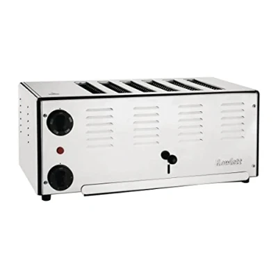 Image of Rowlett Premier 6 Slot 2.6kW Toaster with 2 x Additional Elements, Stainless Steel, Designed in UK, Replaceable Rotary Selector, Variable Timer, Professional and Home Use, CH171