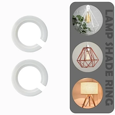 Image of E27 to E14 Lamp Shade Ring Converter 42mm 29mm Support with Duplex Fitting Plastic Reducer Rings (2)