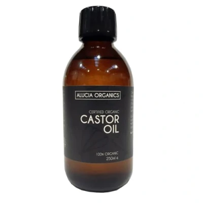 Image of ALUCIA ORGANICS Certified Organic Castor Oil 100% Pure for Face, Eyebrows, Eyelashes &amp; Hair Natural, Cold Pressed Unrefined Vegan Cruelty Free (50ml)