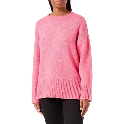 Image of PIECES Women&#039;s Pcnancy LS Loose O Neck Knit Noos Bc Sweater, Shocking Pink, M
