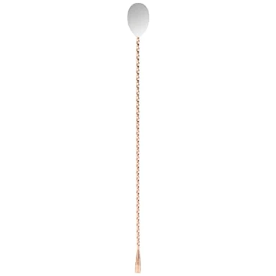 Image of Genware BS T35C Stainless Steel Copper Coated Teardrop Bar Spoon, 35 cm Length