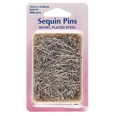 Image of Hemline H708.100 Nickel Plated Steel Shorter Sequin Pins 13mm