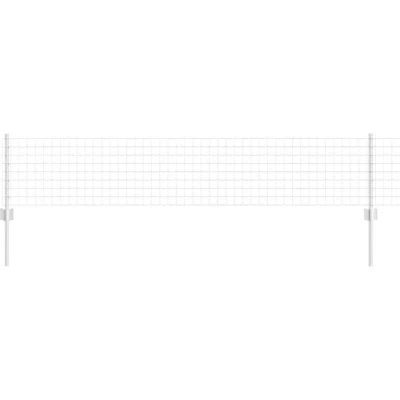 Image of vidaXL Euro Fence with 11 U Posts Silver 0,4x25 m Steel