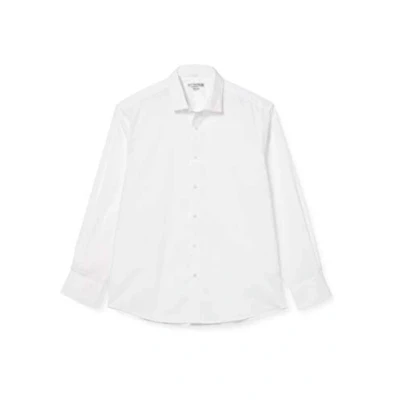 Image of Kustom Kit Tailored Fit Long Sleeve Business Shirt 16in White