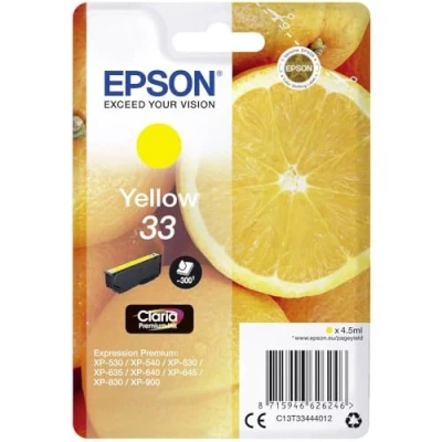 Image of Epson 33 Yellow Oranges, Genuine, Claria Premium Ink