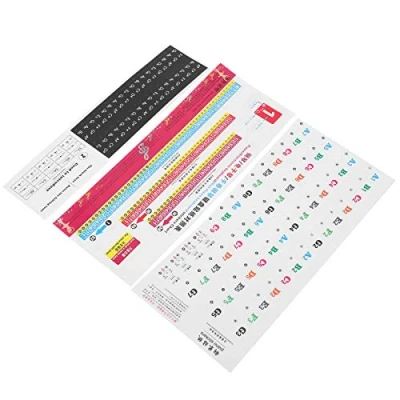 Image of Piano Keyboard Stickers, Letters and Numbers Stickers Colorful Removable Fingerboard Key Paster for 54/61/88 Keys Piano(88/61/54 keys)