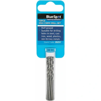 Image of Blue Spot Tools 10 Piece 2.5MM HSS Drill Set