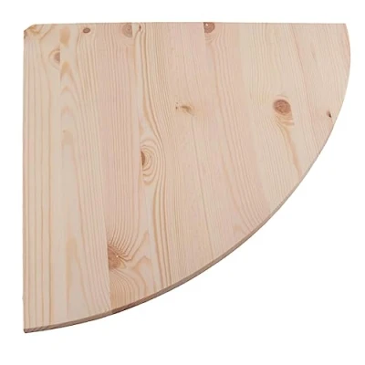 Image of WooDeeDoo Wooden Corner Shelf 40 x cm Natural Unpainted Pine Wall Mounted Display Storage Shelves