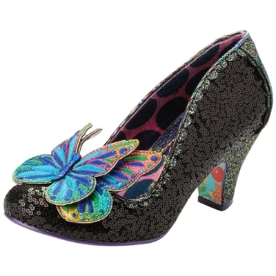 Image of Irregular Choice Madam Mariposa PU Black 42