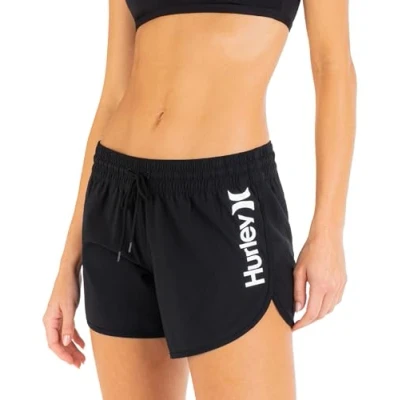 Image of Hurley Women&#039;s W Phantom O&amp;o 5&#039; Bds Board Shorts, Newprint Or Black/Wht, XS